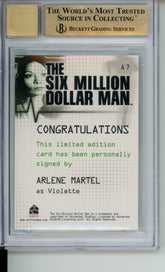 2004 Six Million Dollar Man Autograph Arlene Martel Violette LE Auto BGS 9.5/10